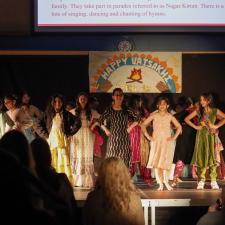 Group of students on stage about to perform